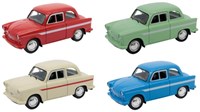 Goki coche Trabant P50 die-cast 1:38 modelo clásico de juguete