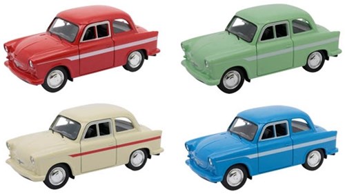Goki coche Trabant P50 die-cast 1:38 modelo clásico de juguete