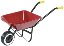 Goki carretilla metal juguete jardinería rojo