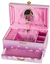 Goki caja de música bailarina - joyero rosa con cajón