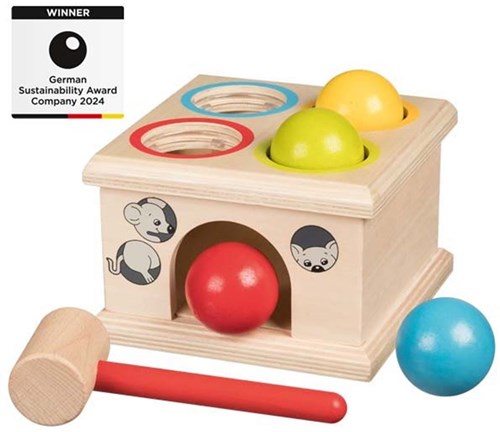 Goki banco de madera para golpear - Atrapa el ratón - juego de habilidad