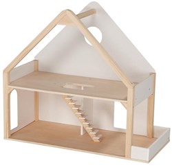Goki casa de muñecas de madera - casa de muñecas de 2 pisos - juguete de madera