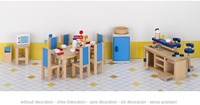 Goki cocina casa de muñecas set muebles madera accesorios 30 piezas