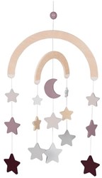 Goki móvil de madera para bebé cielo estrellado rosa - móvil bebé