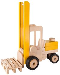 Goki carretilla elevadora de madera juguete - vehículo de construcción para niños