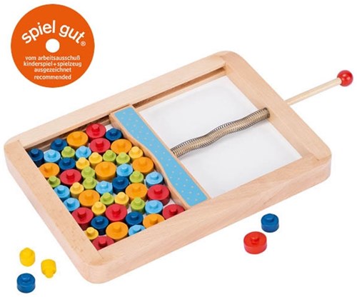 Goki juego Mikado con discos - juego de habilidad de madera para niños