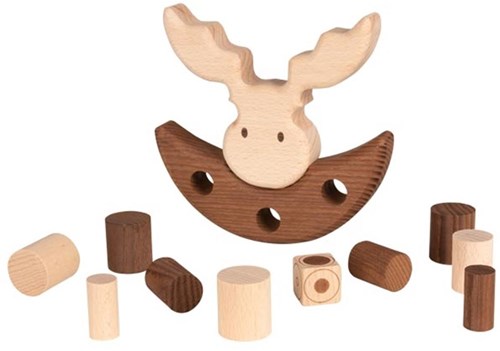 Goki juego de equilibrio alce - juguete educativo de madera-2