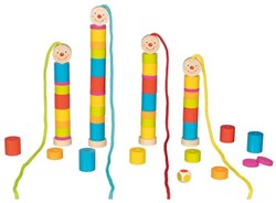 Goki juego educativo Little Caterpillar - juego de ensartar colorido para niños