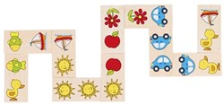 Goki dominó de madera - fichas de dominó coloridas para niños