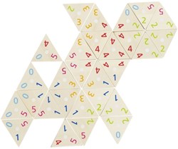 Goki juego Tri-Domino de madera juego educativo de mesa 76 piezas