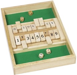 Goki Shut the Box juego de dados de madera educativo para niños