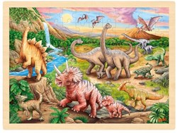 Goki puzzle de madera dinosaurio - rompecabezas educativo 96 piezas niños