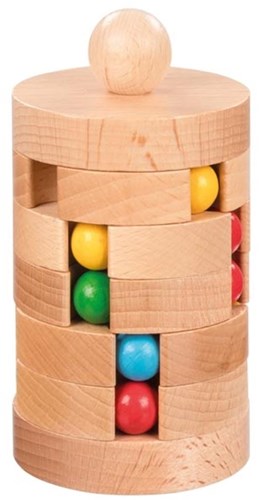 Goki Torre de bolas puzzle 3D de madera juguete educativo niños