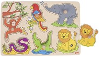 Goki puzzle de madera - animales - 6 piezas - certificado FSC