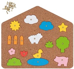 Goki juego de martillo y clavos de madera - juguete educativo para niños