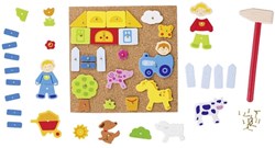 Goki Juego de Martillo Granja - Set Creativo de Madera