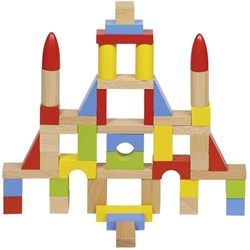 Goki bloques de construcción de madera en bolsa - 50 piezas - juguete FSC