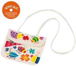 Goki monedero Fair Trade para colorear - bolsa de lino para niños