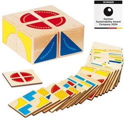 Goki juego de puzzle de madera cubo - juguete educativo para niños