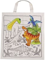 Goki bolsa de algodón dinosaurio - bolsa infantil XL para decorar