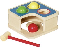 Goki banco de martillos de madera con bolas - juguete de motricidad para niños