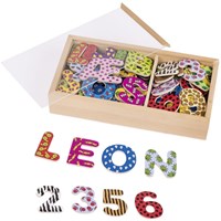 Goki Números y letras magnéticos - set educativo de 88 piezas
