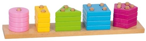 Goki puzzle de madera educativo formas y colores 20 piezas