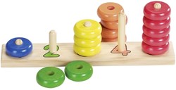 Goki puzzle apilable de madera aprender a contar juguete colorido