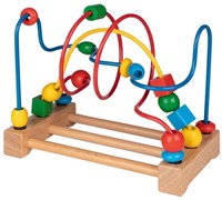 Goki laberinto de cuentas juguete educativo de madera colorido