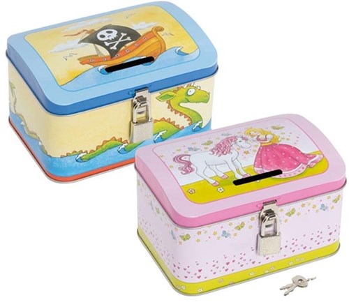 Goki hucha - pirata y princesa hucha infantil metálica