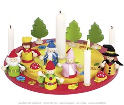 Goki corona de cumpleaños de madera - decoración con figuras para fiestas