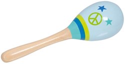 Goki maracas de madera - instrumento musical diseño Peace para niños