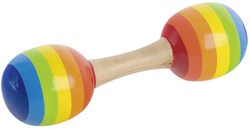 Goki maracas dobles de madera instrumento musical para niños