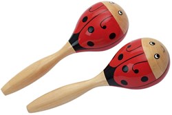 Goki maracas de madera - instrumento musical mariquita 17 cm