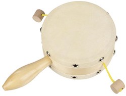 Goki pandereta de madera tambor mendigo - juguete musical marrón