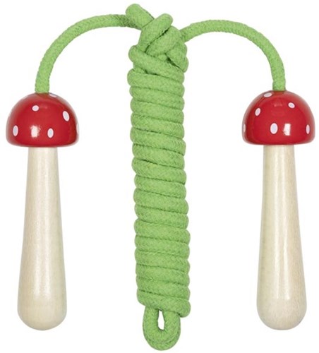 Goki cuerda para saltar mangos madera seta juguete multicolor niños