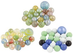Goki canicas de vidrio set de juego 21 piezas juguete colorido infantil