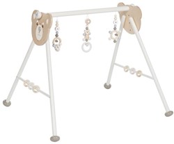 Goki Gimnasio Bebé Oso - Gimnasio de madera para bebés - colorido y seguro