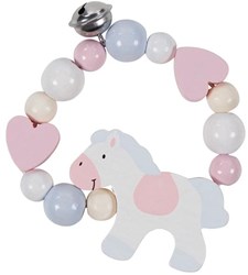 Goki anillo de dentición caballo madera - juguete bebé anillo elástico