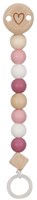 Goki cadena de chupete de madera corazón rosa accesorio bebé
