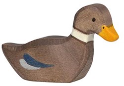 Holztiger pato de madera figura de juego marrón juguete FSC