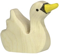 Holztiger figura de juguete cisne de madera pintada a mano FSC