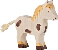 Holztiger figura de pony de madera - juguete hecho a mano