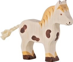 Holztiger figura de pony de madera - juguete hecho a mano