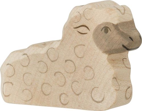 Holztiger cordero de madera figura de juego - animal de granja madera FSC