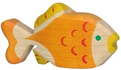 Holztiger pez dorado de madera figura de juego juguete sostenible hecho a mano