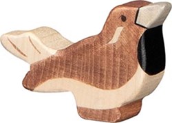Holztiger gorrión de madera figura de juego animales del bosque juguete natural