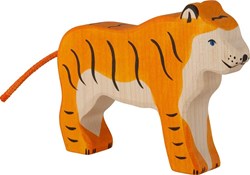 Holztiger figura de tigre de madera - juguete artesanal sostenible