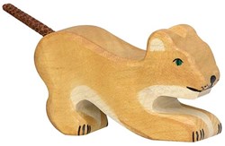 Holztiger figura de león de madera - juguete artesanal y seguro