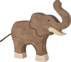 Holztiger elefante de madera figura de juego - juguete sostenible hecho a mano